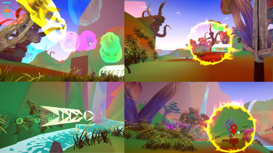 Game Design based on Camera Projection Clipping, Shader Programming, Real-time Path Planning, and Triangulation Application